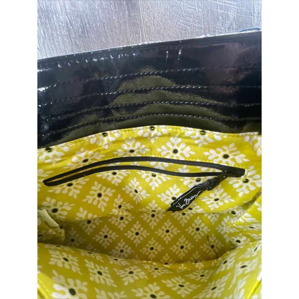 Vera Bradley Womens Purse Baroque Hand Bag Black Yellow Medium Tote Satchel - Picture 5 of 8